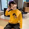 Ropa interior térmica casual de forro polar para niños Otoño e Invierno 2026 Nuevo Estilo Cálida de Manga Larga con Cuello Semialto Camiseta Versátil para Niños