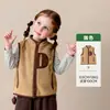 Chaleco de Polar para Niños Tong Bei Personalización Colores Contrastantes Cálido Versátil Se Puede Colgar Etiqueta Unisex Niños En Stock Personalización Pequeña Escala