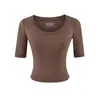 Camiseta feminina estilo girl poderosa, gola redonda, manga média, estilo curto, nova de verão 2026, justa, sexy, cintura alta, crop top, ins