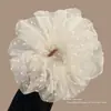 Elástico de Cabelo Oversized Estilo Coreano Intestino de Porco, Corda de Cabelo Versátil com Renda de Bolinhas, Elástico para Rabo de Cavalo Alto, Elástico de Borracha, Acessório de Cabelo de Alta Qualidade