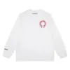 Versión Correcta Cro CH Algodón Puro de Alta Calidad Camiseta de Manga Larga Estampada para Hombre y Mujer Venta al por Mayor Artículos en Stock Venta al por Mayor Europea Americana Explosivo