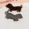 Parche de Joyería con Estampado de Leopardo Flocado Color Café Coreano Corazón de Melocotón Dachshund Oso Parche DIY Accesorios para Diadema Cuerda de Cabello Funda de Teléfono Móvil