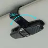 Armação de Óculos de Sol para Carro Fibra de Carbono Hastes Presilha para Óculos Multifuncional no Carro Caixa Criativa para Olhos Cartão Presilha Dupla Face no Painel