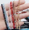 Cuentas de Cristal Artificial con Forma de Rombo de 4 mm Hechas en el País, Cuentas de Rueda, Cuentas de la Fortuna, Cuentas Espaciadoras de Plástico, Materiales Hechos a Mano para DIY
