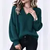 Estación Europea 2026 Primavera/Otoño Nuevo Suéter de Mohair con Mangas de Linterna para Mujer Jersey Suelto Cuello Engrosado Capa Base Moderno