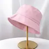 Chapéu de Pescador de Algodão Cor Sólida para Homens e Mulheres, Estilo Coreano, Versátil, Respirável para Primavera/Verão, Proteção Solar, Aba Curta