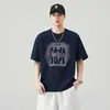 Camiseta con Estampado Retro Trendy Americano para Hombre de Manga Corta Verano 2026 Nueva Llegada Marca Trendy Holgada Media Manga Top Casual