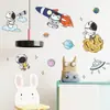 LD64040 Astronauta de Dibujos Animados Cohete Nave Espacial Habitación Infantil Decoración de Pared del Hogar Pegatinas de Pared Autoadhesivas