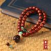 Nuevo rosario de pulsera de cuentas de barril de palo de rosa de hoja pequeña natural para hombres y mujeres, étnico, literario, para jugar, de una y doble vuelta, Buda de mano