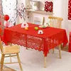 Toalha de mesa de renda branca oca francesa American Country Placemat retangular toalha de piquenique Toalha de mesa de pano de fundo fotográfico