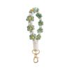 Lanyard Corto de Mano Tejido a Mano de Alta Calidad Hecho a Medida de Fábrica para Teléfono Móvil con Diseño Floral, Cadena de Llavero de Muñeca para Teléfono Transfronteriza para Mujeres