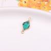 Acessórios de joalheria DIY transfronteiriços Moda banhado a ouro cristal losango pingente de fivela dupla brincos pulseira materiais berloques