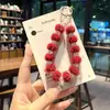 Llavero de Abalorios Acrílicos Pintados a Mano DIY Cadena para Teléfono de Tulipán Encanto de Cuentas Pequeñas de Chica Dopamina Linda
