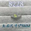 Anel de olivina natural 5*5MM cristal lapidado cravejado à mão tesouro de cor live pequeno livro vermelho live fornecimento de fábrica