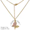 Joyas Transfronterizas Estilo Ins Mariposa Acero Inoxidable Colgante Collar Accesorios Lujo Ligero Nicho Verano Mujer Sensación de Alta Gama