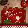Felpudo de entrada estilo americano para Navidad, resistente a la suciedad y fácil de limpiar, alfombrilla de suelo de baño roja de dibujos animados absorbente de secado rápido