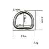 Ventas directas de fábrica hebilla en forma de D accesorios de hardware para maletas hebilla metálica semicircular en forma de D en stock venta al por mayor hebilla en forma de D de aleación transfronteriza