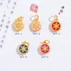 Collar pulsera de accesorios DIY de Oro vietnamita antiguo de larga data con colgante de copo de nieve esmaltado con cuentas para mujer
