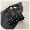 Bolso Único con Textura Bolso Tipo Bowling 2026 Otoño Nuevo Simple Lunares Bolso de Hombro para el Día a Día