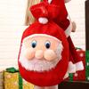 Nova Sacola de Presente de Natal Sacola de Presente Papai Noel Veludo Dourado Carinha Sorridente Papai Noel Decoração de Natal Mochila