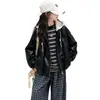 Ropa de abrigo otoñal elegante y moderna para niñas: Nueva colección 2026 de chaquetas de cuero casual estilo coreano para chicas mayores, perfectas para primavera y otoño