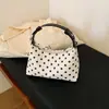 Bolsa de lunares de nicho súper popular para mujer, nuevo modelo 2026, exquisita mini bolsa cruzada versátil, bolsa de mano pequeña para salir, bolsa tipo almohada