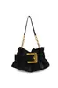 Bolso de Hombro Tipo Tote Nube de Cuero Suave Plegado de Moda para Mujer con Hebilla de Cinturón Versátil Bolso de Mano Estilo Biker