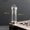 Tubo de Amuleto Transparente Estilo Tíbet Acero de Titanio Botella Gawu Colgante Hueco Abrible Impermeable Accesorio Colgante Caja Gawu