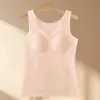 Chaleco Térmico de Nuevo Estilo para Niñas en Desarrollo con Bolsillos Sin Costuras, Almohadillas de Sujetador con Copa Fija, Adecuado para Estudiantes de Secundaria y Preparatoria, Ropa Interior Térmica con Forro de Felpa