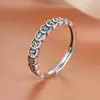 Anel de Moeda de Cobre Duoduo Money para Mulheres, Anel de Cauda Minimalista Tendência de Nicho Estilo Vintage Prata Tailandesa Anel Aberto Atacado