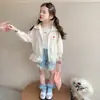 Roupa de Proteção Solar com Barra de Renda para Meninas 2026 Novo Estilo Moda Coreana Infantil Tops da Moda para Menininhas, Roupas de Verão para Crianças