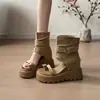 Sandalias de Suela Gruesa sin Cierre para Mujer, Nueva Moda de Verano, Aumento de Altura de 11 cm, Efecto Adelgazante para Figuras Pequeñas, Botines Cortos Estilo Romano
