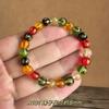 Pulsera de Ágata Roja Natural para Hombre al por Mayor, Pulsera de Piedra Negra con Cuentas de Buda de Seis Caracteres Grabadas para Mujer, Joyería de Mano Retro Estilo Étnico al por Mayor