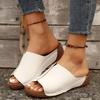 Modelos Transfronterizos Populares Seleccionados Cuidadosamente, Nuevos Zapatos de Tacón de Cuña Primavera 2024, Modernos, Sencillos, Ligeros, sin Cordones, Zapatillas Modernas de Talla Grande para Mujer