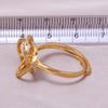 Accesorios de Perlas DIY Portafolio Vacío Chapado en Cobre Oro de 18K Nido de Pájaro Anillo de Circonita y Jade Portafolio Vacío Personalidad Atmosférica Accesorios para Mujer