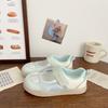 Zapatos Romanos Mary Jane con Velcro para Mujer 2025 Verano Nuevo Malla Transpirable Más Fácil de Combinar Deportes Casual Zapatos Blancos Mujer