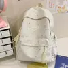 Nova Mochila Escolar para Aluno do Ensino Médio Feminina Ins de Aparência Bonita Estampa de Estrelas Campus Grande Capacidade Mochila para Aluno do Ensino Médio Tendência