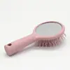 Atacado de fábrica pente arco-íris pente massageador com espelho pente cor macaron pente de cabelo