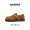 Zapatos Mocasines de Cobertura Total para Mujer Augusden 2026 Verano Nuevos de Suela Gruesa Doble Uso sin Cordones Zapatos Pequeños de Cuero con Suela Suave