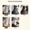 Calcetines Retro de Algodón con Volantes Florales para Mujer de Media Pantorrilla Versátiles para Primavera y Otoño Estilo ins Calcetines de Encaje Combínalos con Birkenstocks