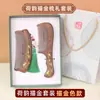 Venta al por mayor del fabricante Set de Peines de Sándalo Negro y Dorado Caja de Regalo con Acentos Dorados Pintados Regalo de Año Nuevo Set de 38 Piezas con Grabado e Impresión de Logo