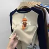 2026 Nova Camada Base Térmica de Fleece Versátil para Meninos de Crianças Médias e Maiores, Outono/Inverno Gola Redonda Blusa de Manga Longa Color Block Quente Tendência