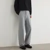 Otoño/Invierno 2026 estilo americano holgado versátil pierna recta fluido para commuting negocios ligeros pantalones de traje pantalones casuales negros para hombre