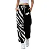 Pantalones jogger casuales de otoño 2024 transfronterizos europeos y americanos con estampado, corte ajustado, cintura alta, cordón y diseño de retazos