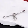 Moda Joker Moto Cabeza de Calavera Puente de Oreja Estrellas Acero Inoxidable Inglés Varilla Larga Aretes de Tachuela Pendientes Dobles para Agujeros de Oreja
