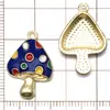 Set Mixto de 20 Colgantes de Aleación de Esmalte Coloridos de Casa de Dibujos Animados y Champiñón Accesorios para Pulsera, Collar, Joyería DIY