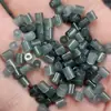 Cuentas de jadeíta grado A de tubo recto, cuentas de jade sueltas, cuentas de barril azul verde aceitoso, cuentas espaciadoras, cuentas para accesorios de joyería DIY