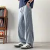 Pantalones Casuales de Tencel para Hombre, Estilo Delgado de Verano 2026 Nueva Marca de Moda Pantalones Rectos Sueltos de Seda de Hielo de Pierna Ancha para Hombre