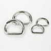 Accesorios para correas de hombro de punto metal acero inoxidable hierro hebilla ajustable anillo D hebilla semicircular cobre hebilla japonesa hebilla en forma de D venta al por mayor