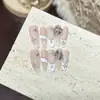 Dai Ruisen [Fragrância de Linho Leve] Manicure Francesa Nude Suave com Zircônia Cintilante Pontas de Unha Feitas à Mão